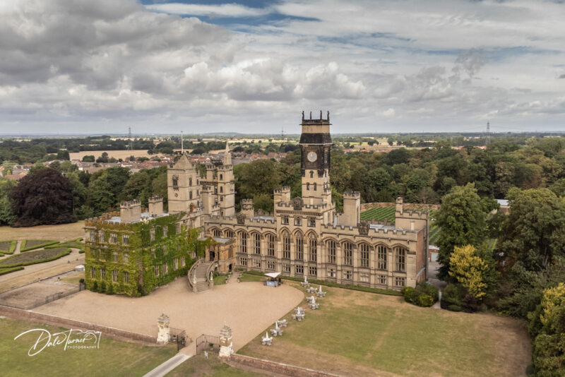 Drone image of Carlton Towers.