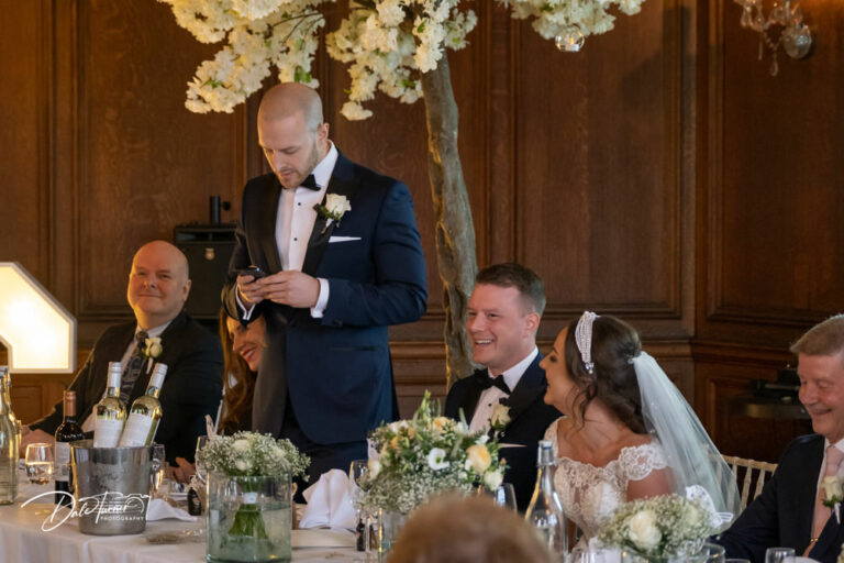 Best Man delivering his wedding speech at The Principal, York.